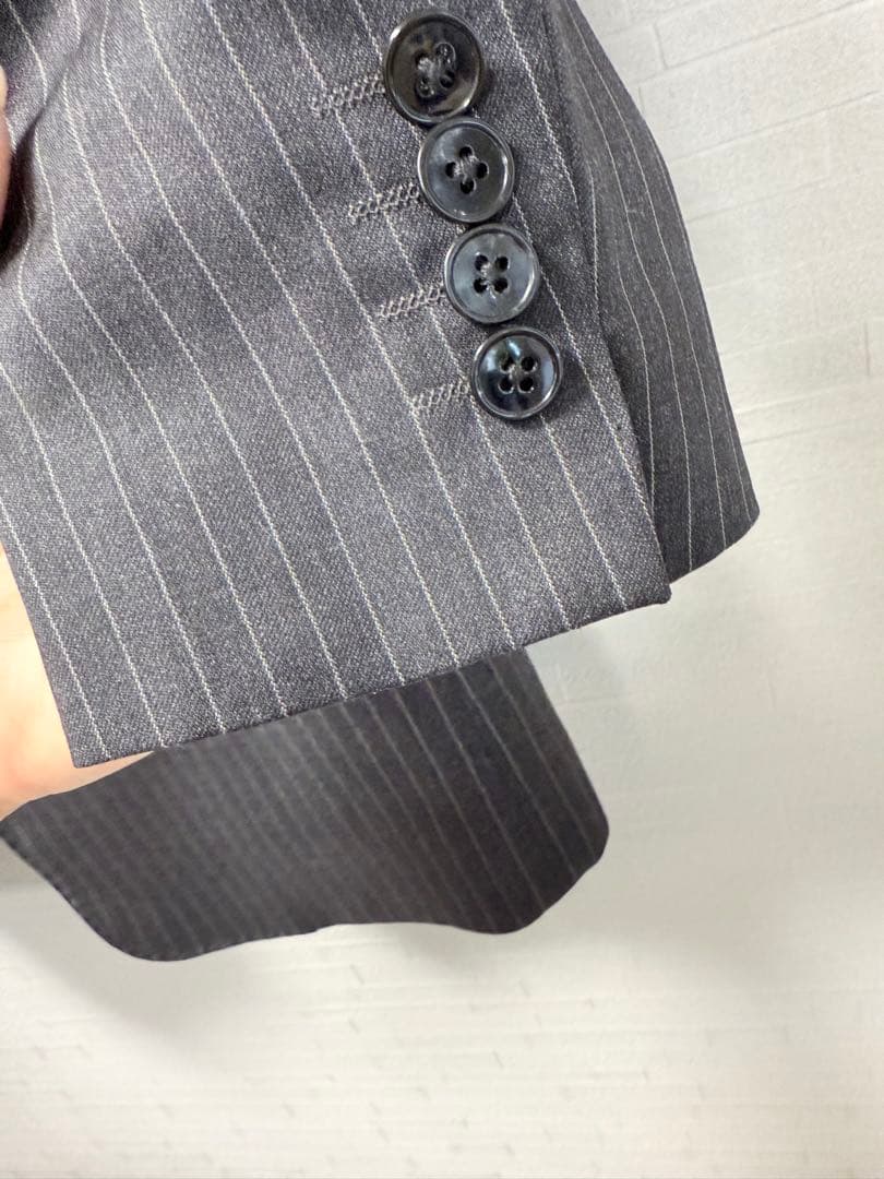 DOLCE&GABBANA スーツ 48サイズ グレーストライプ 裾直し済 美品