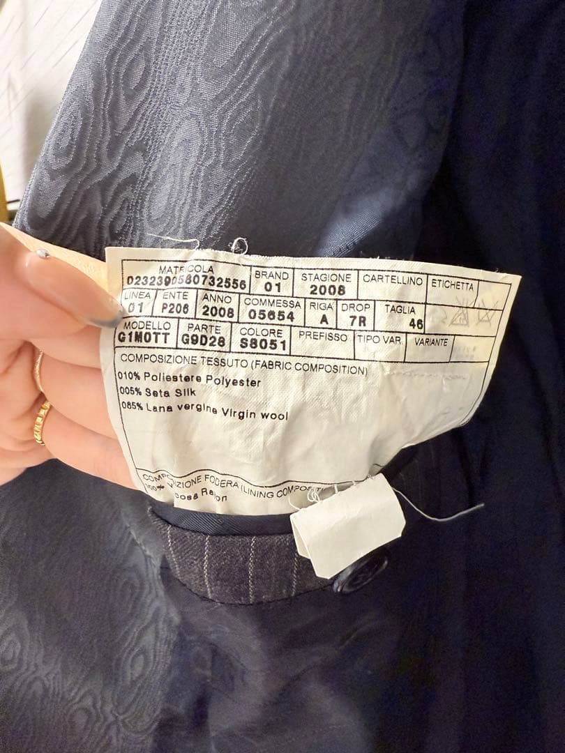 DOLCE&GABBANA スーツ 48サイズ グレーストライプ 裾直し済 美品