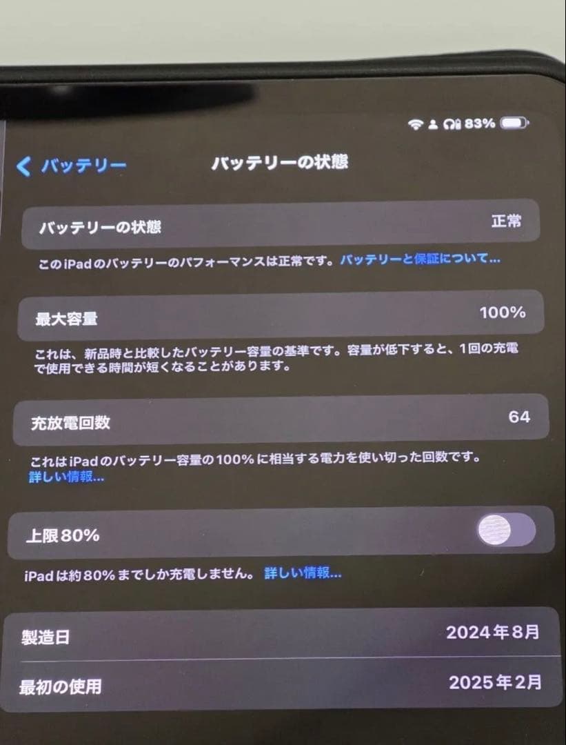 超美品M4iPadpro11インチ256gbシルバーWi-Fiモデル