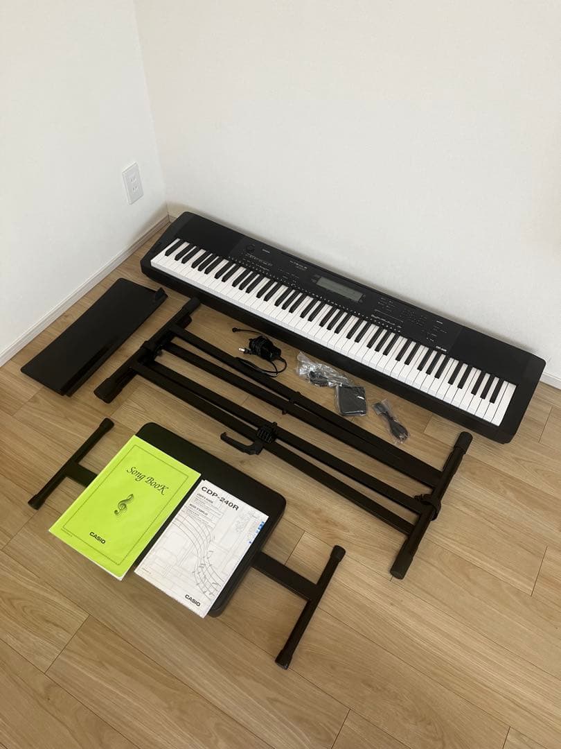 CASIO 88鍵キーボード CDP-240RBK スタンド・椅子付き