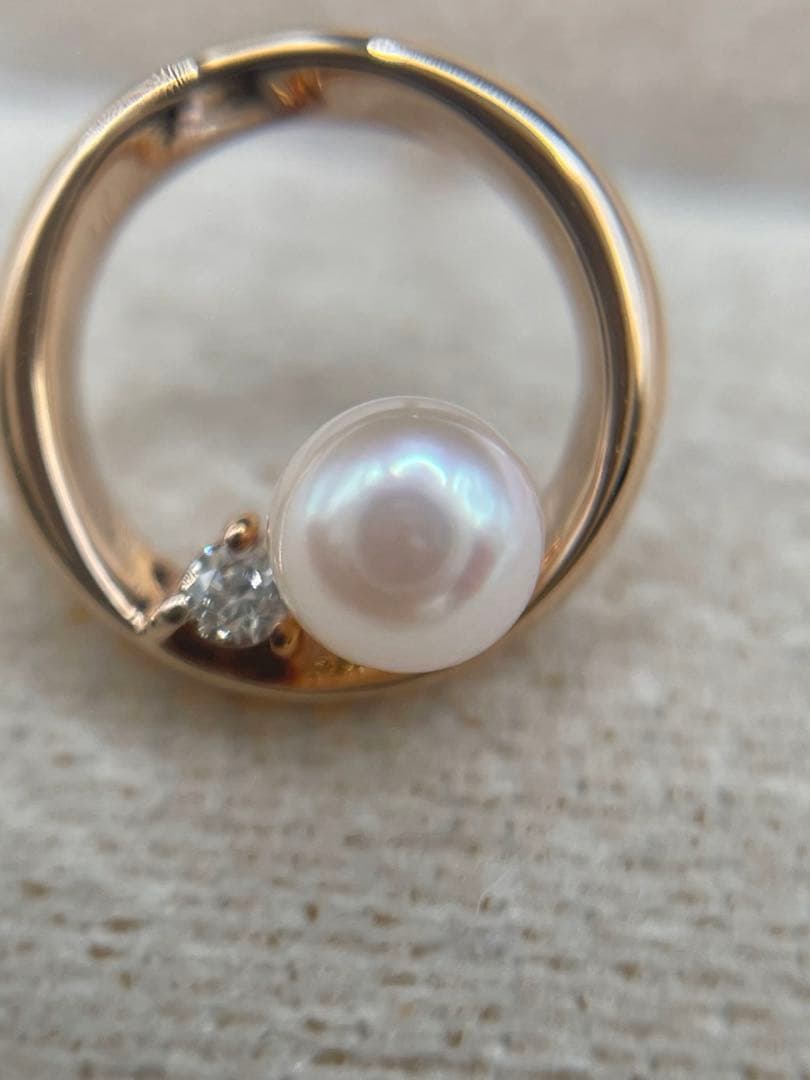 専用JA150★高級 あこや真珠3mm〜3.5mm ダイヤ K18PGピアス鑑付