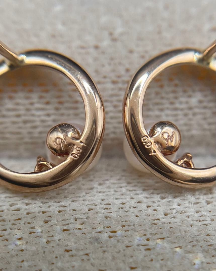 専用JA150★高級 あこや真珠3mm〜3.5mm ダイヤ K18PGピアス鑑付