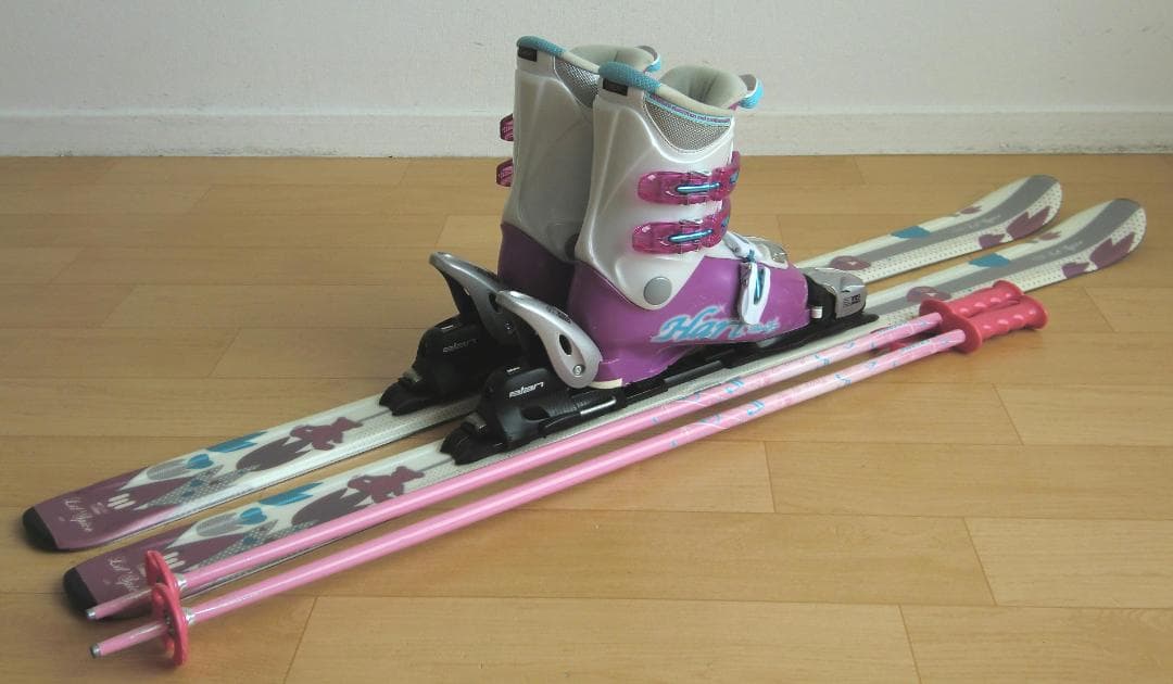 ■■送料無料■ELAN＋Hart■子供用スキー4点セット■120/22■WAX■