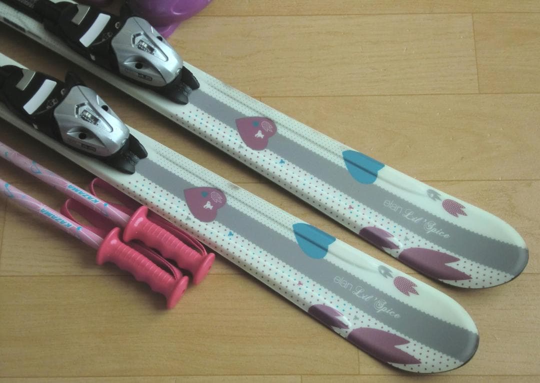 ■■送料無料■ELAN＋Hart■子供用スキー4点セット■120/22■WAX■