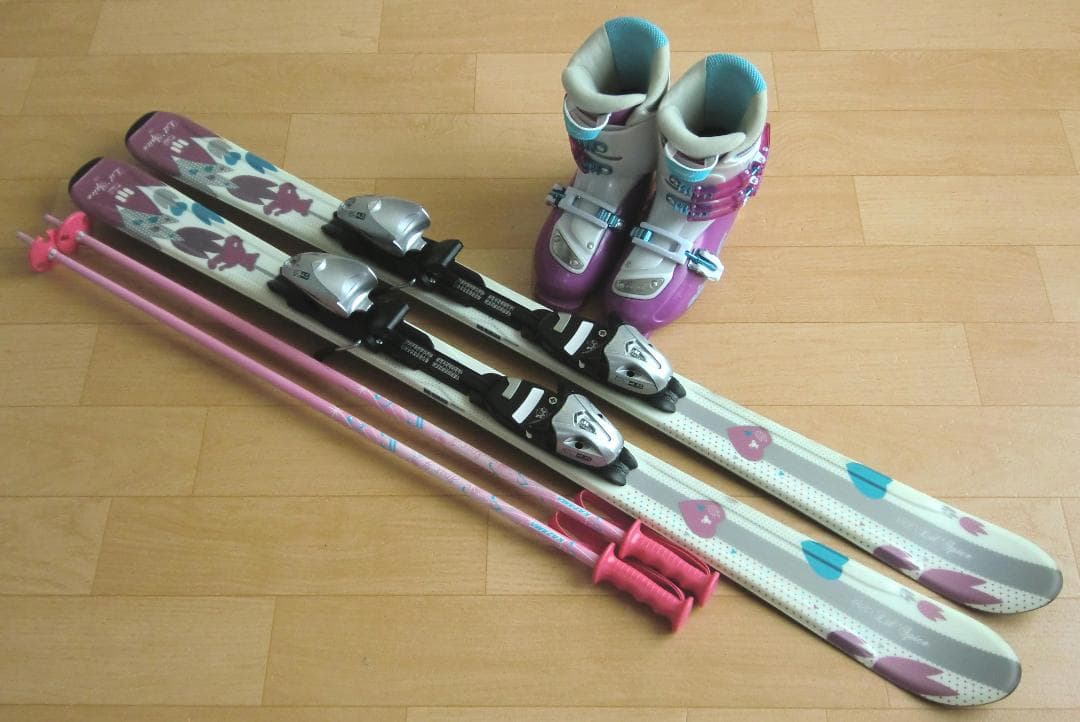 ■■送料無料■ELAN＋Hart■子供用スキー4点セット■120/22■WAX■