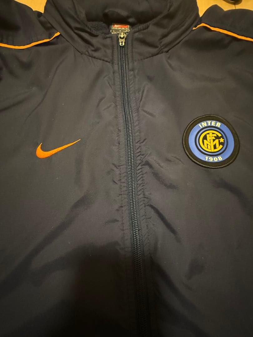 2003/04 インテルミラノ ナイロンジャケット ブルゾン (L)ナイキ 厚手