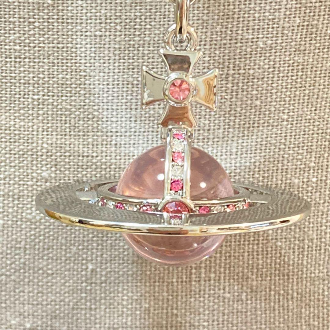 Vivienne Westwood｜スモールオーブネックレス　シルバー×ピンク