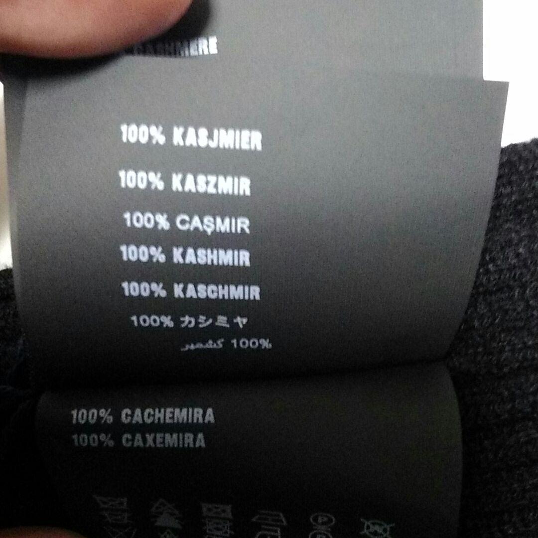 ★【新品】PRADA　プラダ　黒カシミヤ100%マフラー32×162　高級