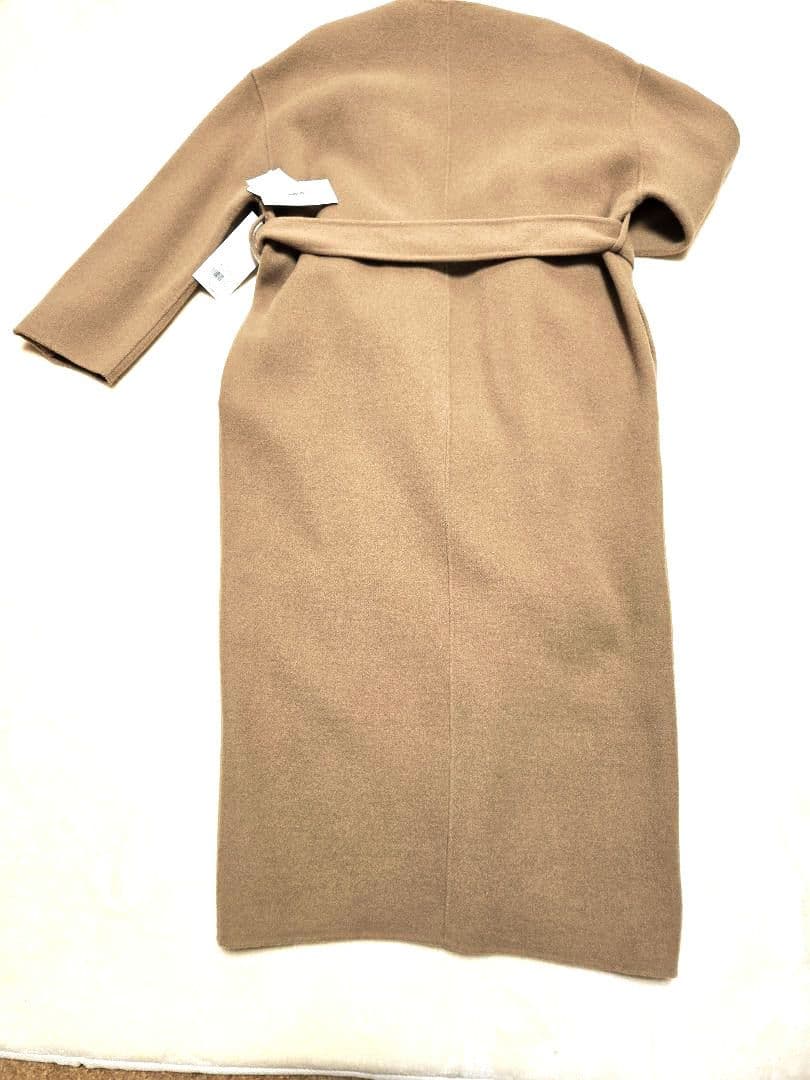 新品　タグ付き　ミラオーウェン　袖ボリューム接結ノーカラーコート