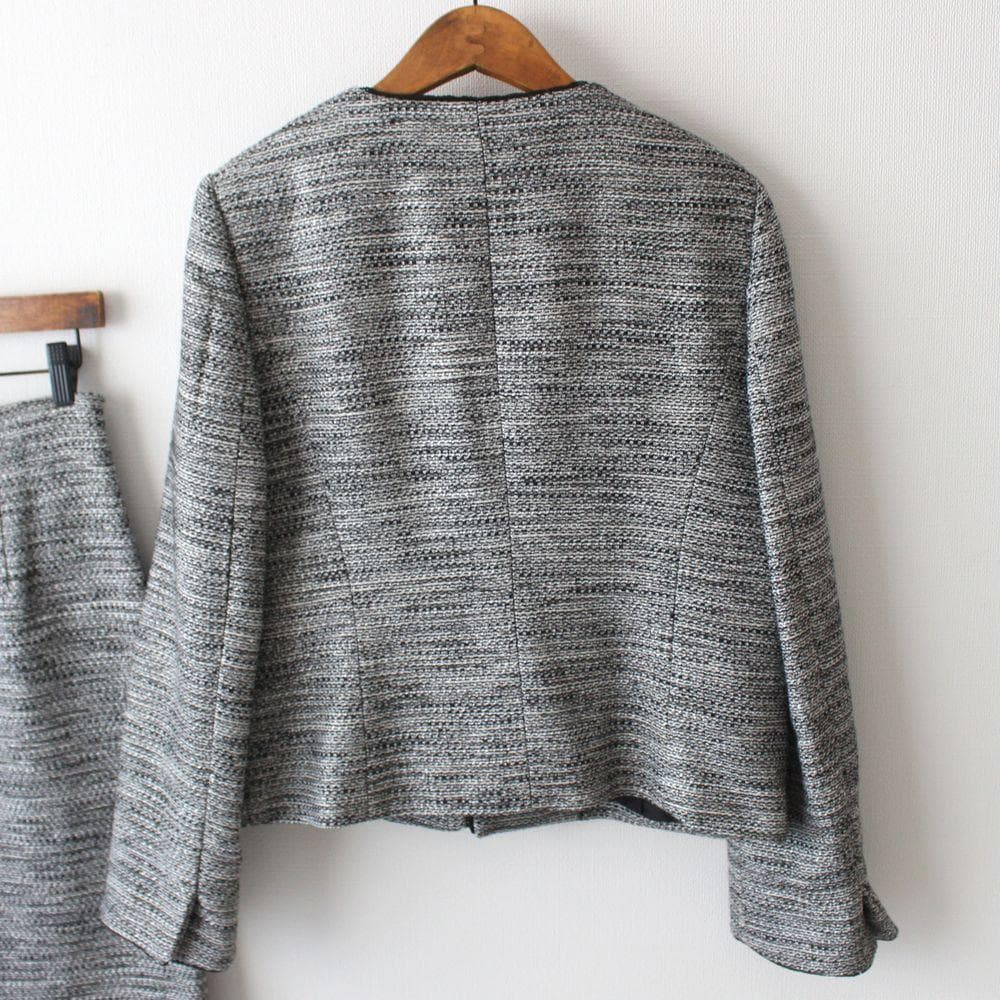 新品オペークドットクリップ ジャケット＆スカート セットアップ スーツ上下38M