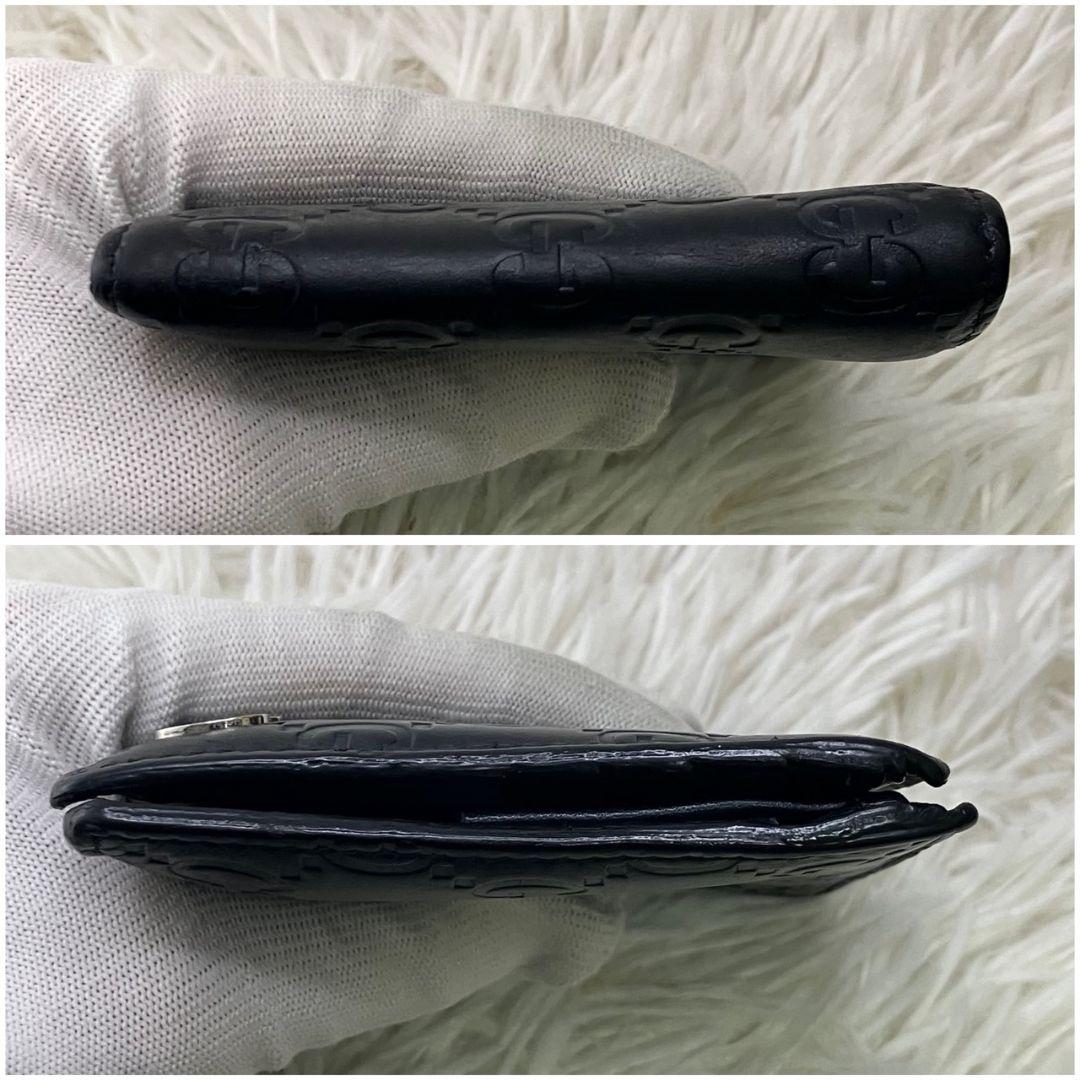 【現行品　極美品】GUCCI グッチ　シマ　ドリアン　二つ折り　財布　ブラック