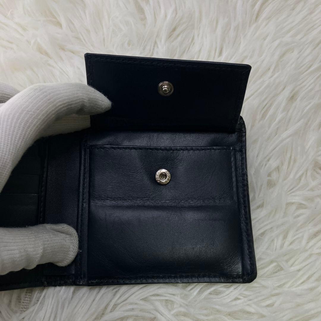 【現行品　極美品】GUCCI グッチ　シマ　ドリアン　二つ折り　財布　ブラック