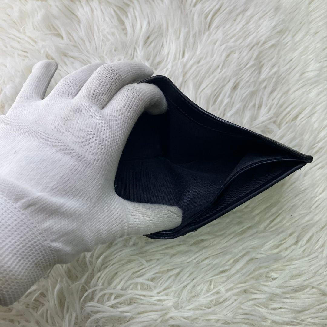 【現行品　極美品】GUCCI グッチ　シマ　ドリアン　二つ折り　財布　ブラック