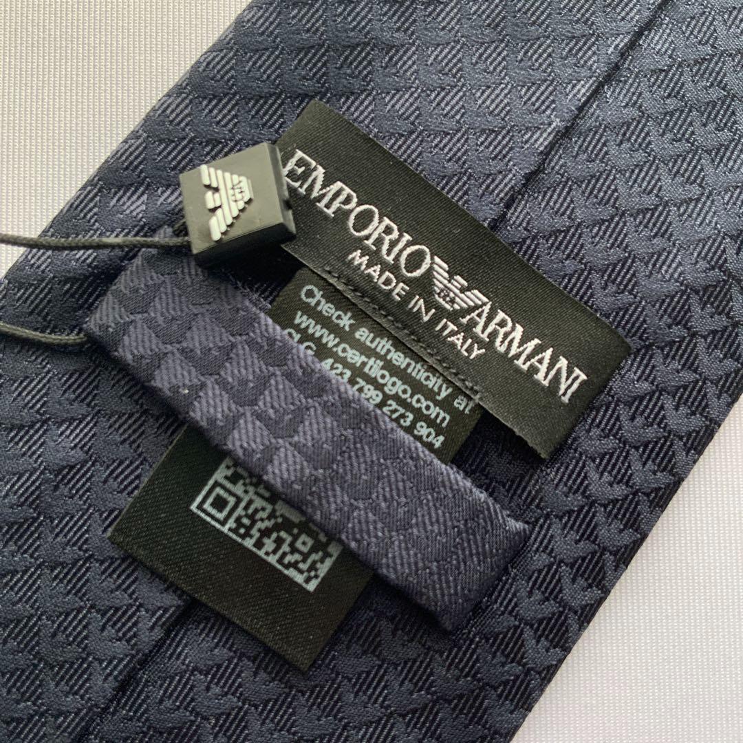 純正ケース無し　新品　エンポリオ アルマーニ　ネクタイ　9A　ネイビー