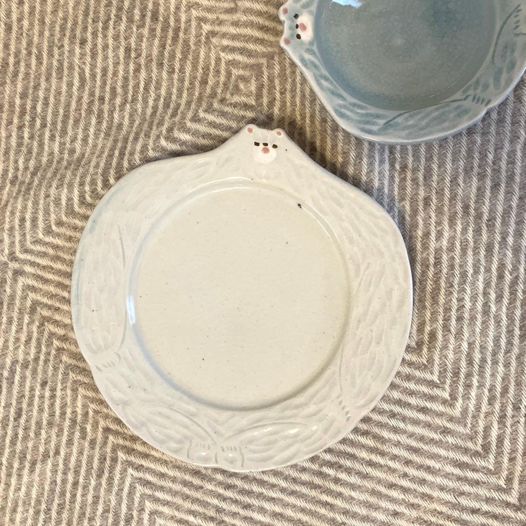 加藤美紀子　器　プレート　ボウル　くま