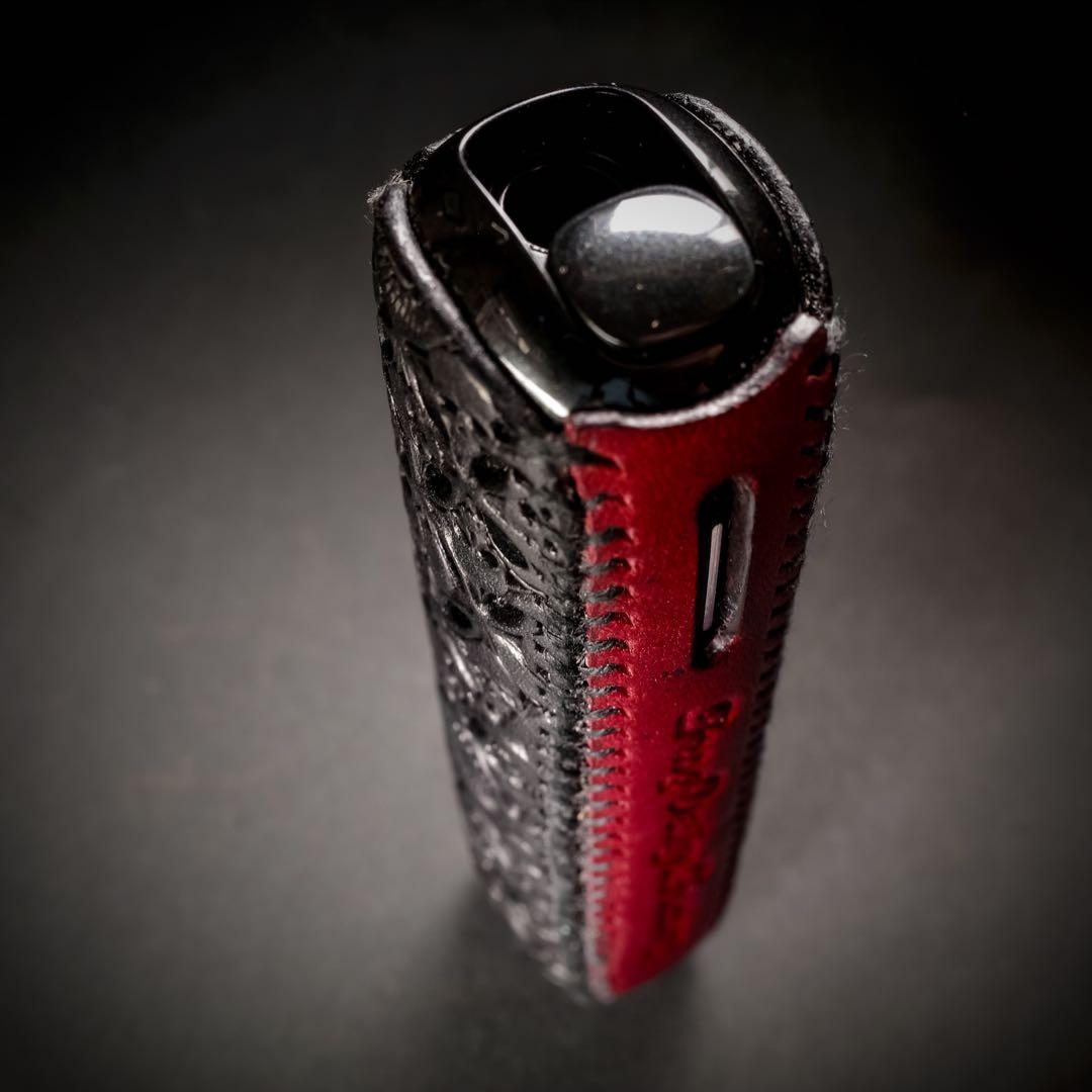 ウメ　プルームオーラ 本革製カバー〝髑髏 結〟２個セット