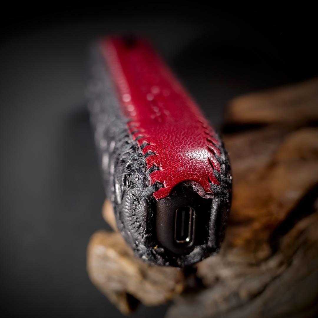 ウメ　プルームオーラ 本革製カバー〝髑髏 結〟２個セット