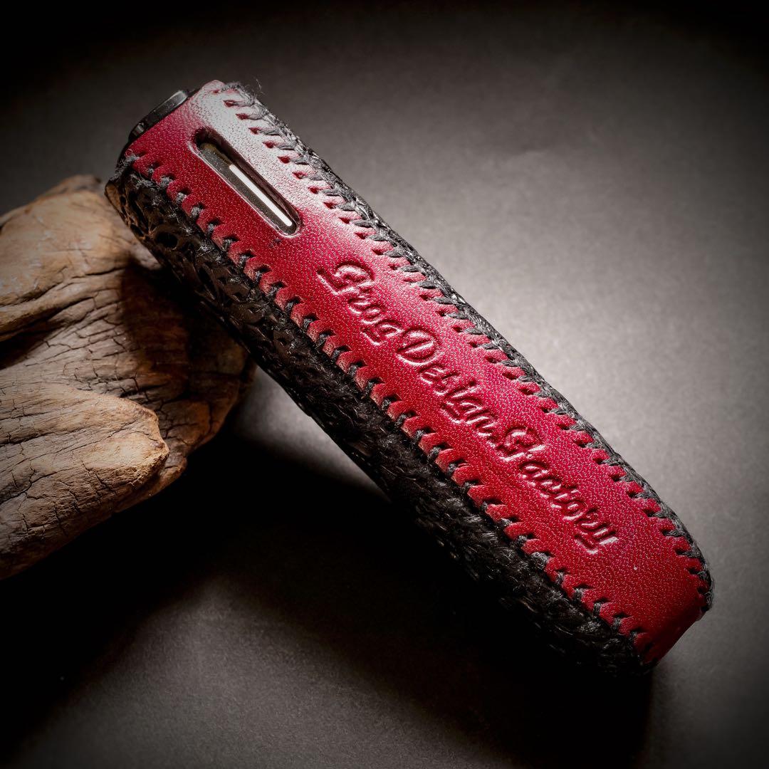 ウメ　プルームオーラ 本革製カバー〝髑髏 結〟２個セット