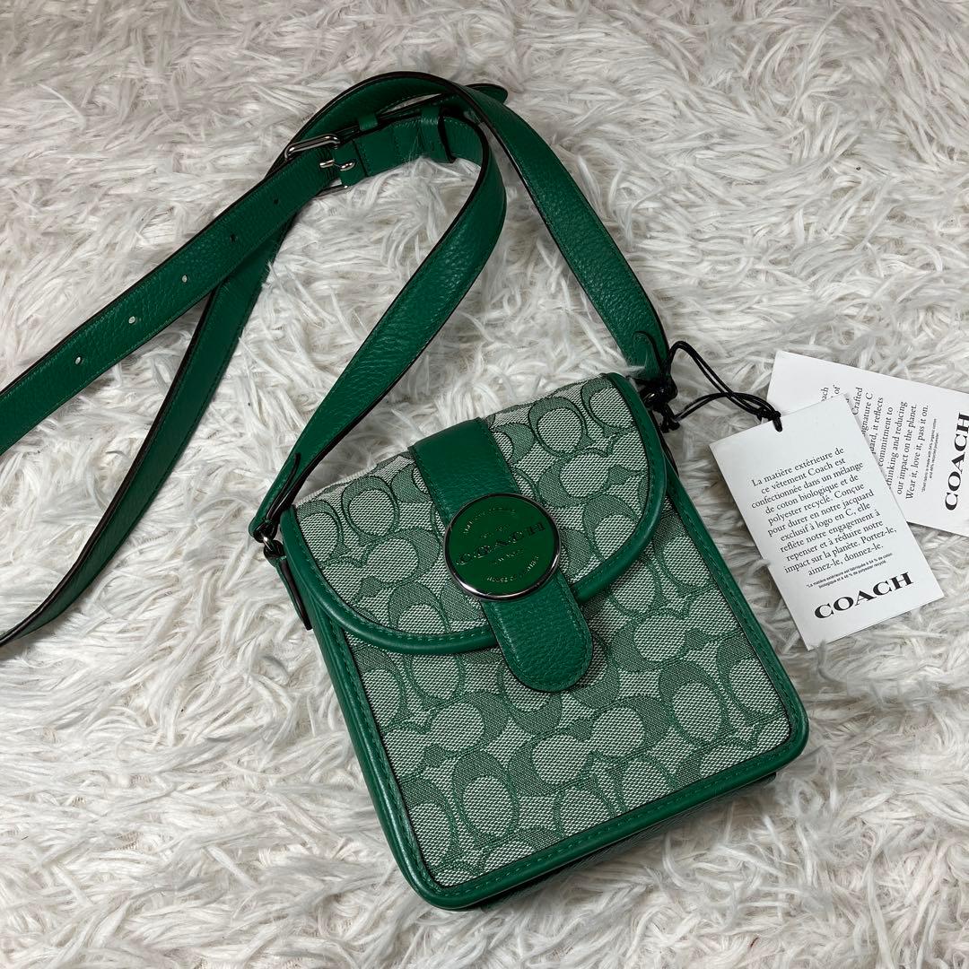 コーチ ショルダーバッグ ポシェット モCOACH c8321 Sグリーン 緑