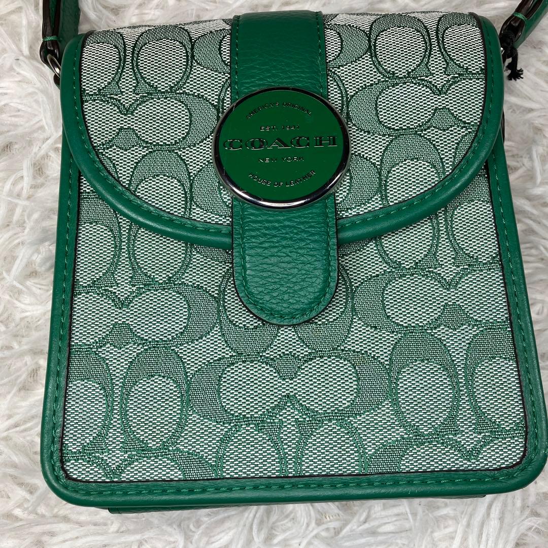 コーチ ショルダーバッグ ポシェット モCOACH c8321 Sグリーン 緑