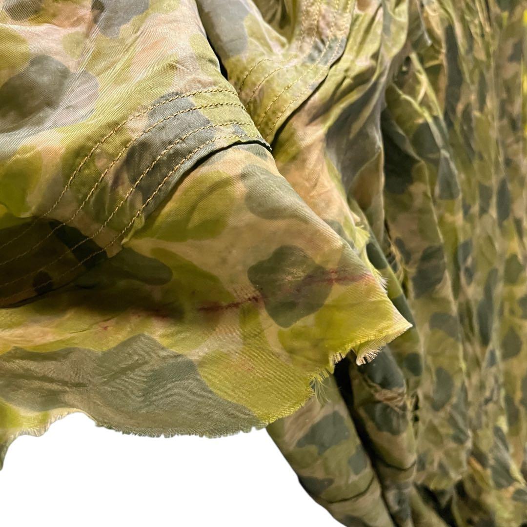 実物米軍 特大！ パラシュート生地 ミニタリー生地 服 デザイン 飾り 迷彩