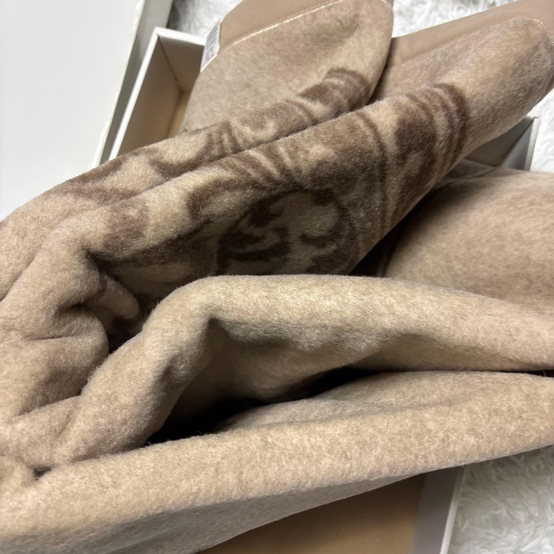 西川 カシミヤ100% 毛布 ピュアカシミア ブランケット 繊維の宝石 柄入り