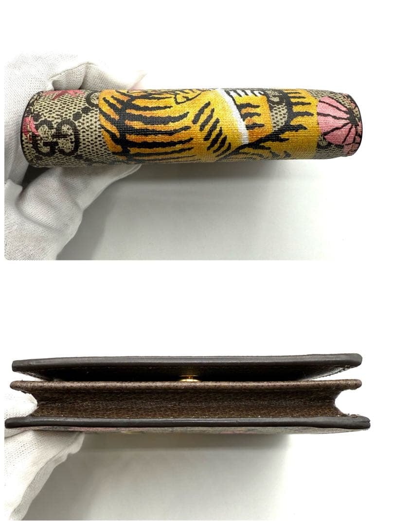【未使用級】GUCCI グッチ ベンガル タイガー 折り財布 GGスプリーム