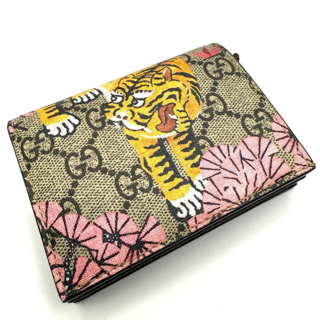 【未使用級】GUCCI グッチ ベンガル タイガー 折り財布 GGスプリーム