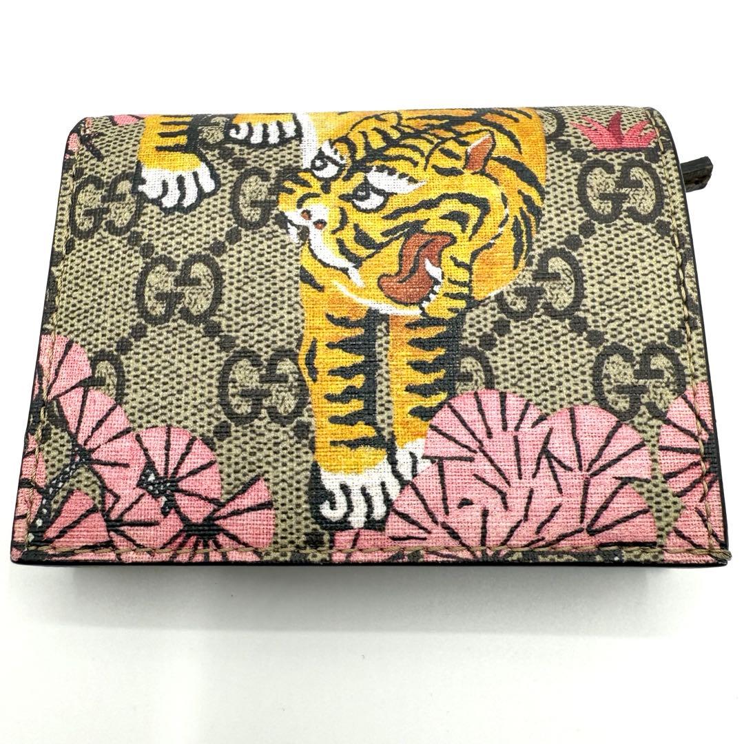 【未使用級】GUCCI グッチ ベンガル タイガー 折り財布 GGスプリーム
