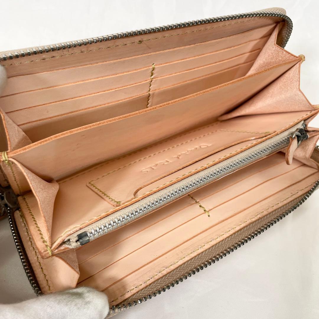 【新品】財布 長財布 レザー 本革 ラウンドファスナー カービング ブルー