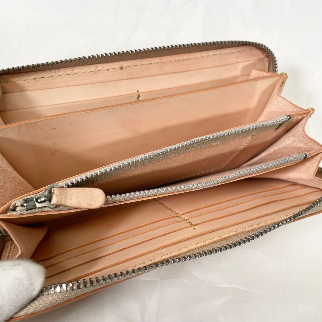 【新品】財布 長財布 レザー 本革 ラウンドファスナー カービング ブルー