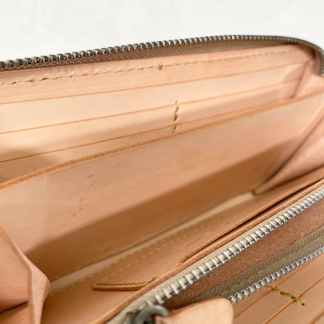 【新品】財布 長財布 レザー 本革 ラウンドファスナー カービング ブルー