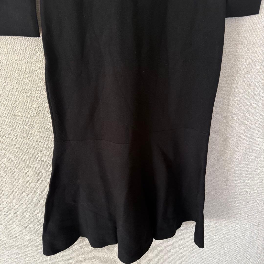 ②スナイデル ビッグレースカラーニットワンピース ブラック 0