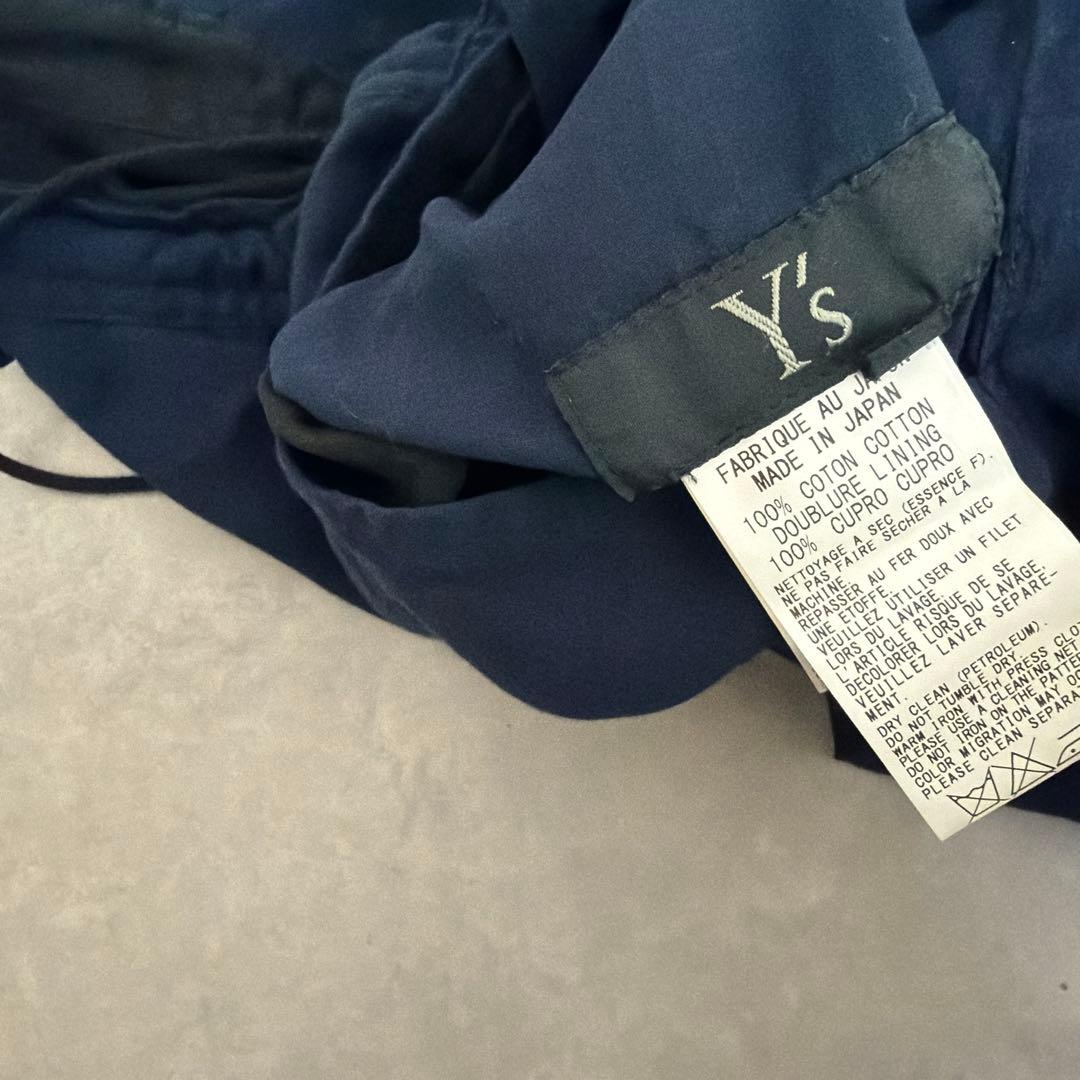Y's ワイズ ヨウジヤマモト 綿100% 裏キュプラ 丈短 アンクルパンツ