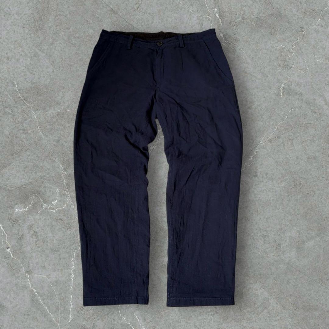 Y's ワイズ ヨウジヤマモト 綿100% 裏キュプラ 丈短 アンクルパンツ