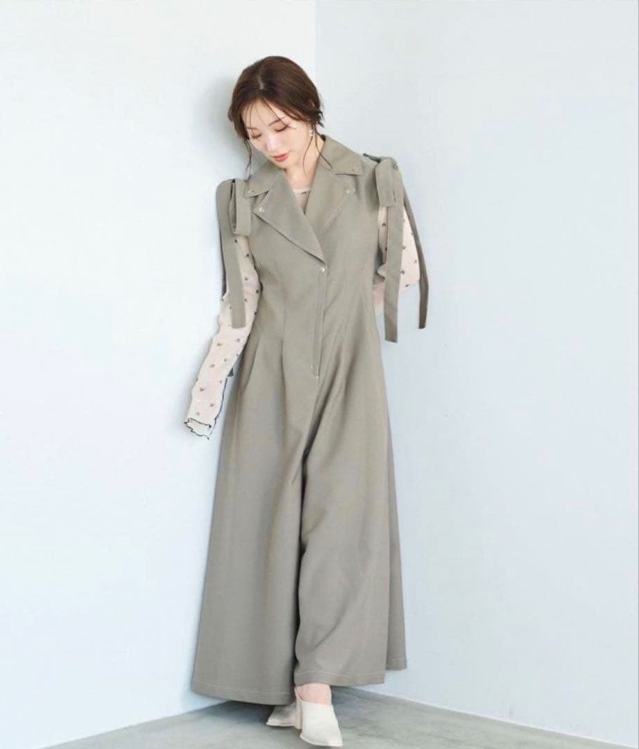 aimeine 肩リボン付きオールインワン　24時間以内発送