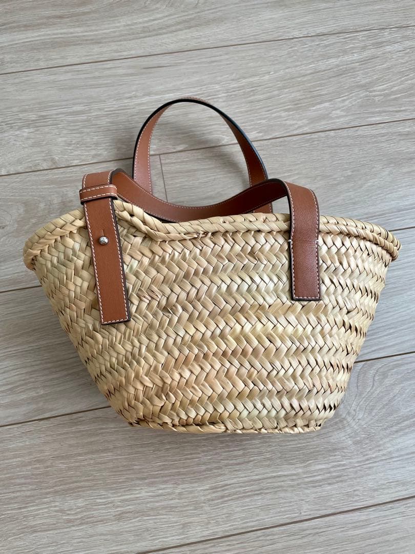 LOEWE スモール　かごバッグ ナチュラル/ブラウン