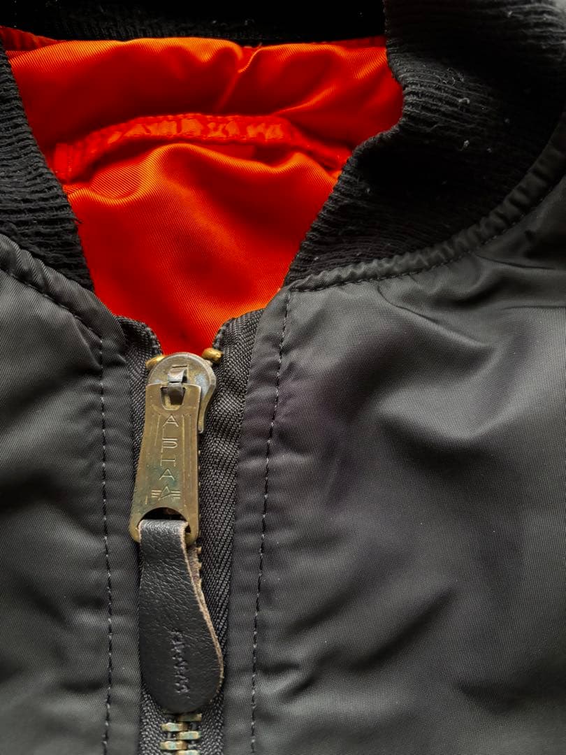 90s USA製　ALPHA MA-1 フライトジャケット　Mサイズ　ブラック