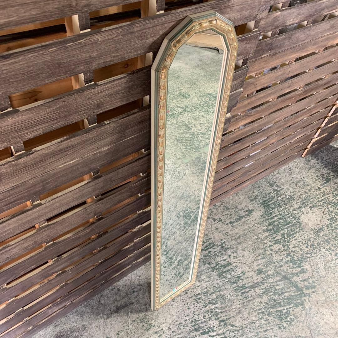 H476\" アンティーク 壁掛けミラー 姿見 240x1210ゴールド