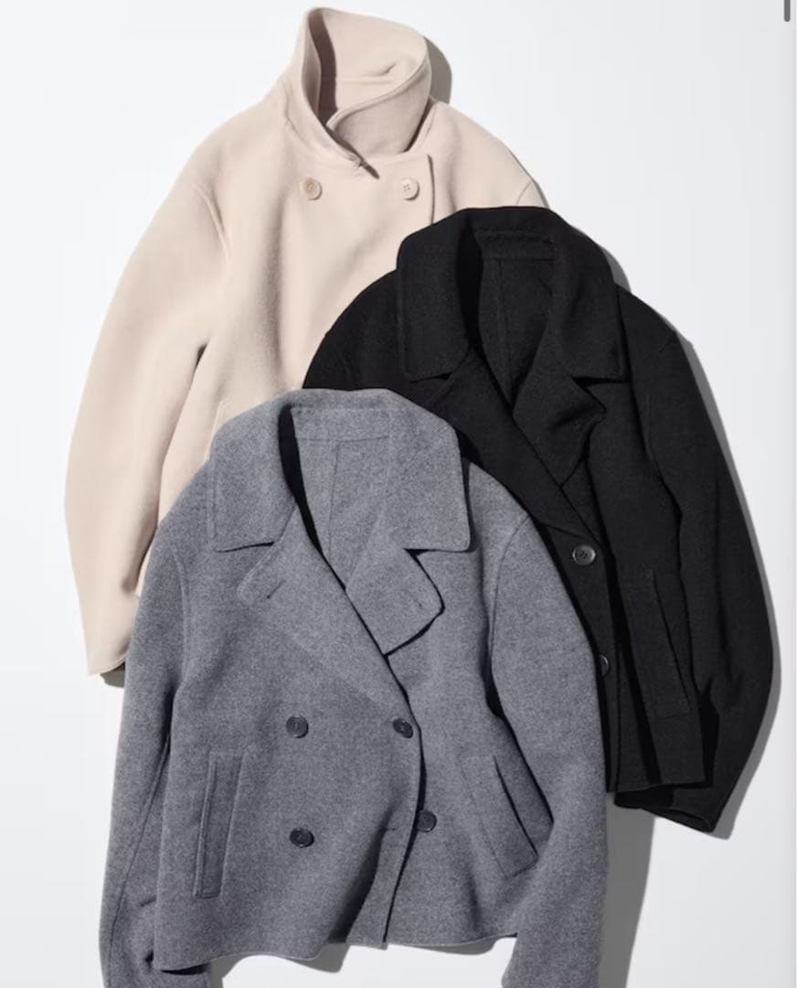 UNIQLO ダブルフェイスショートコートリラックスフィット