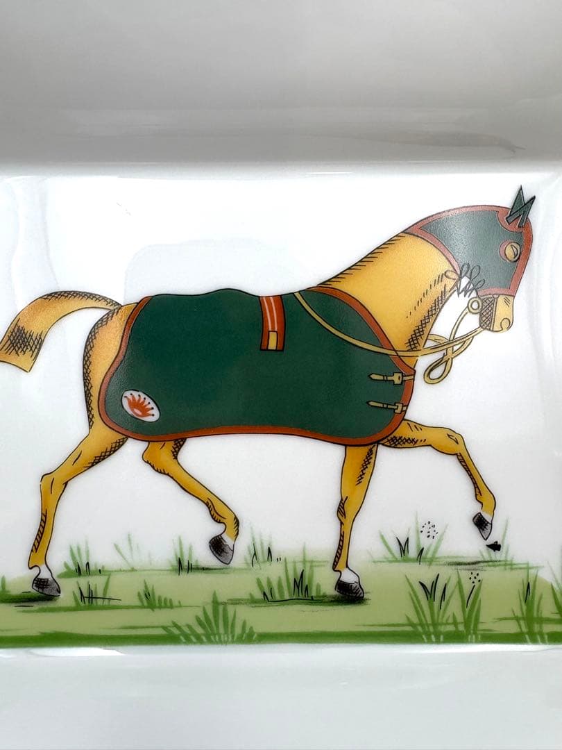 未使用保管品　HERMES エルメス 馬柄 灰皿 アッシュトレイ 箱付