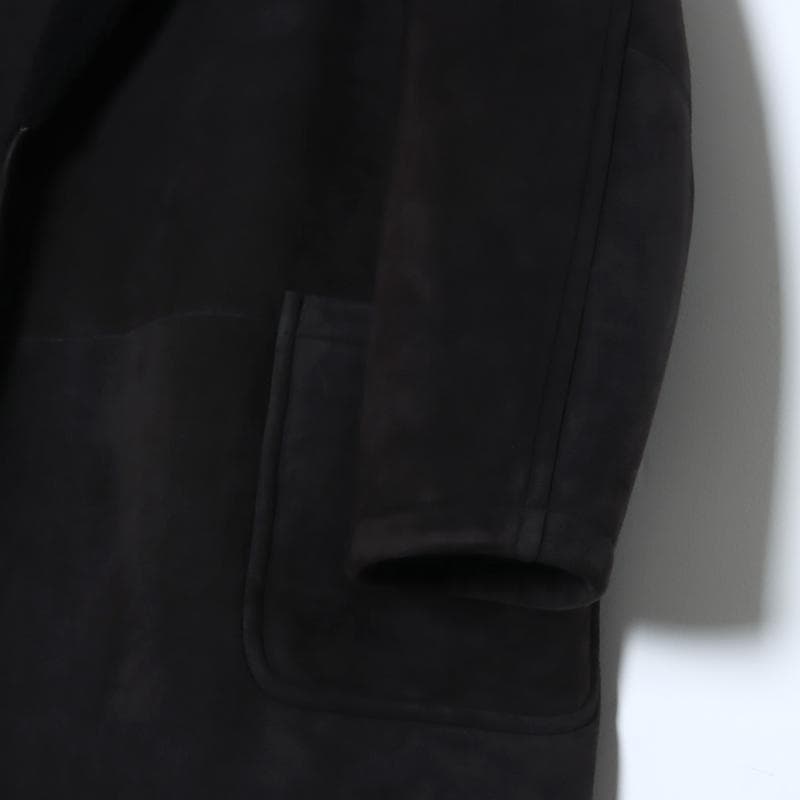 【Sランク】COMOLI (コモリ) シープスキンショールカラーコート　サイズ2