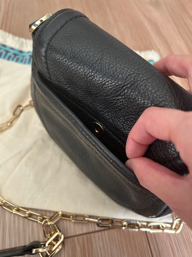 Ai♡《トリーバーチ》ブラックレザーショルダーバッグ