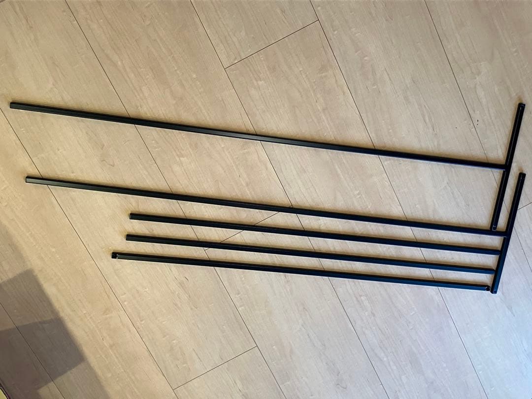 KANADEMONO　シンプル アイアン ハンガーラックブラック　W120