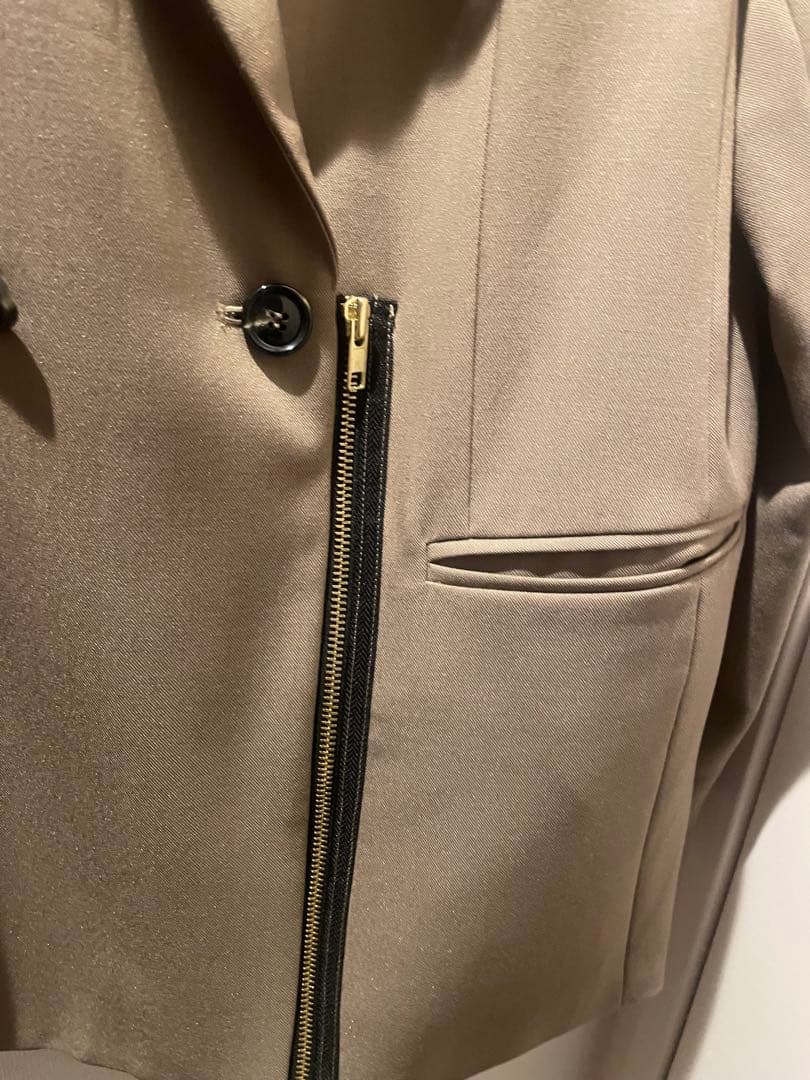 エイミーロウ eimee lawレースカラー ジップダブルジャケット