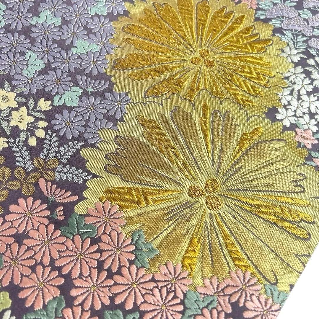 唐織　菊花　松　桔梗　小花　袋帯　着物　023a p