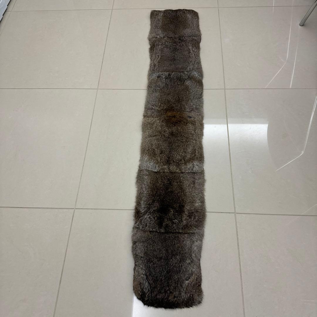 LOUIS VUITTON ウサギ毛 マフラー グレー