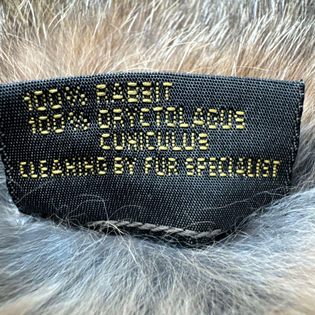 LOUIS VUITTON ウサギ毛 マフラー グレー