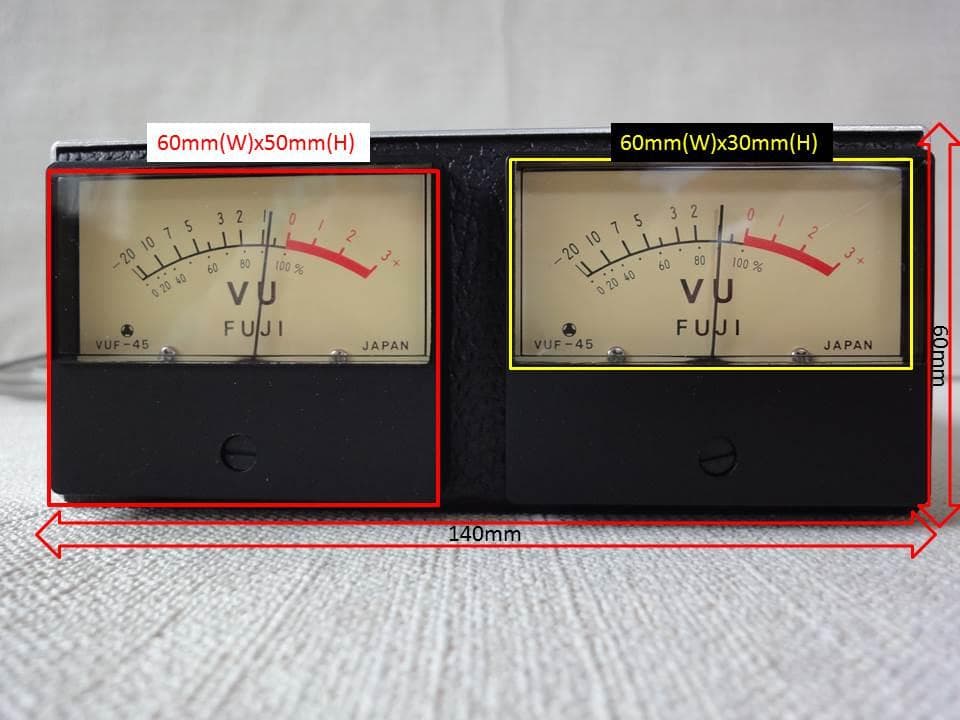 自作ステレオVUメーター173号機（富士計測器 FA-45）