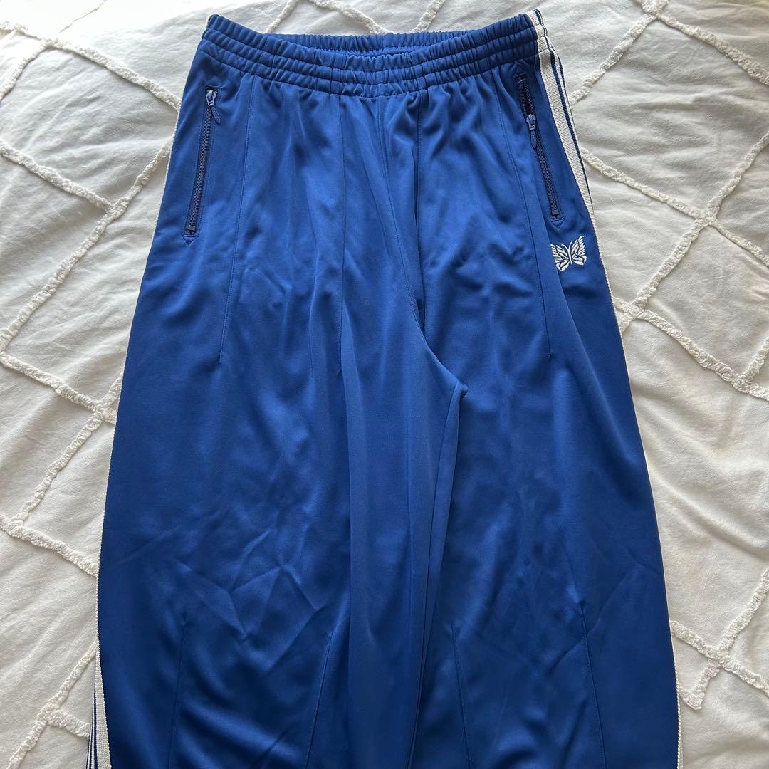 ニードルス　needles トラックパンツ　ヒザデル　青×白 M